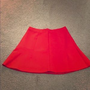J crew A line bright red a line skirt
